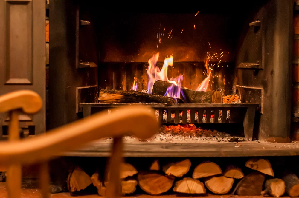 Warm stove and hearth